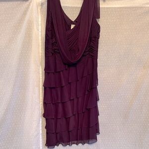 Patra Deep Purple Layered Mini Dress